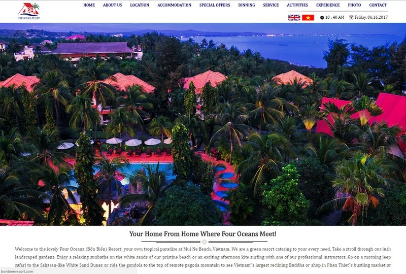 Website Bốn Biển Resort