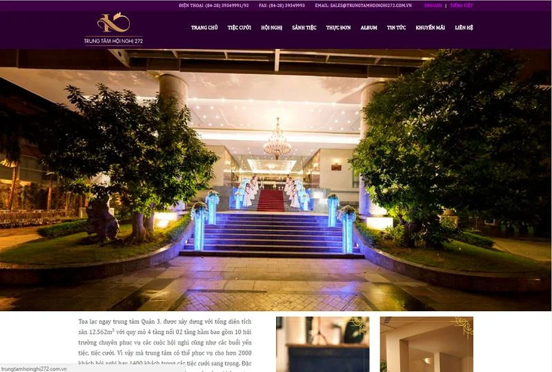 Website Trung Tâm Hội Nghị 272